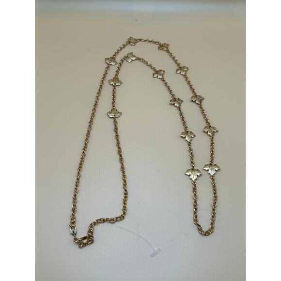 Monet 36" Gold-Tone Leaf Motif Necklace - Picture 2 of 3